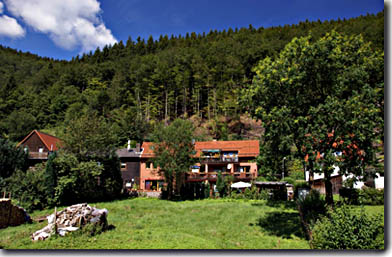 Blick auf die Harzklause von der Sieber aus
